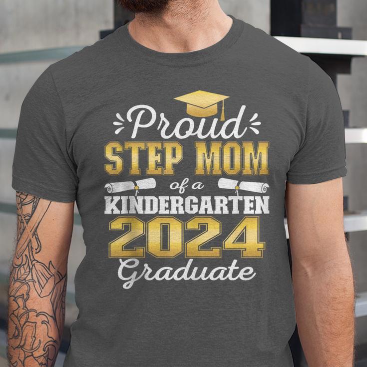 Proud Step Mom Of Kindergarten Graduate 2024 Graduation Step Unisex Jersey T-Shirt