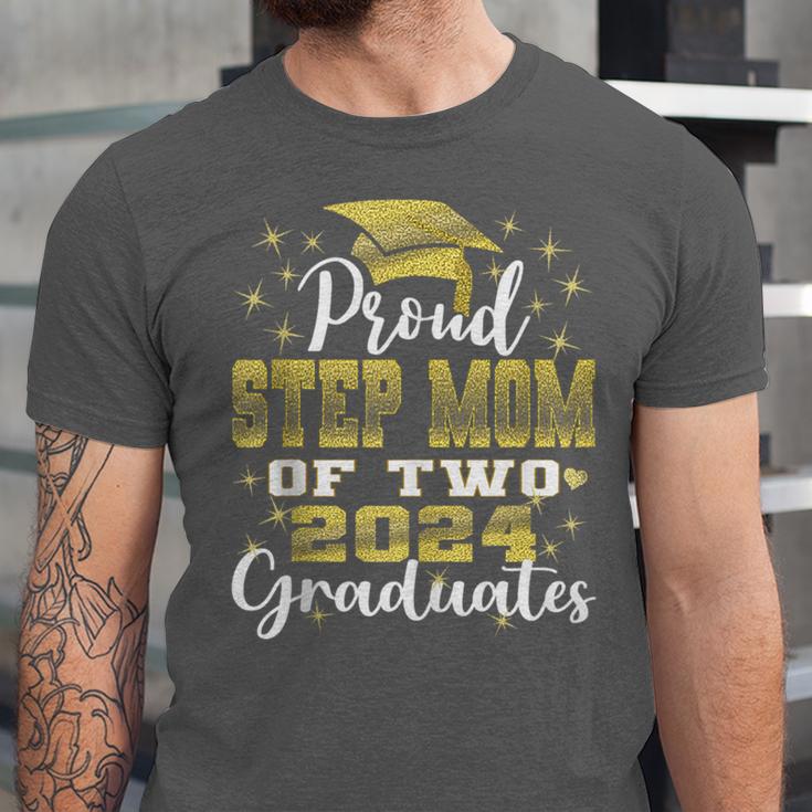 Proud Step Mom Of Two 2024 Graduate Class 2024 Graduation Unisex Jersey T-Shirt