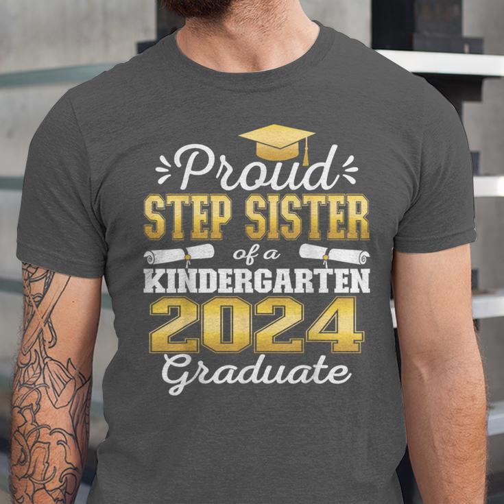 Proud Step Sister Of Kindergarten Graduate 2024 Graduation Unisex Jersey T-Shirt