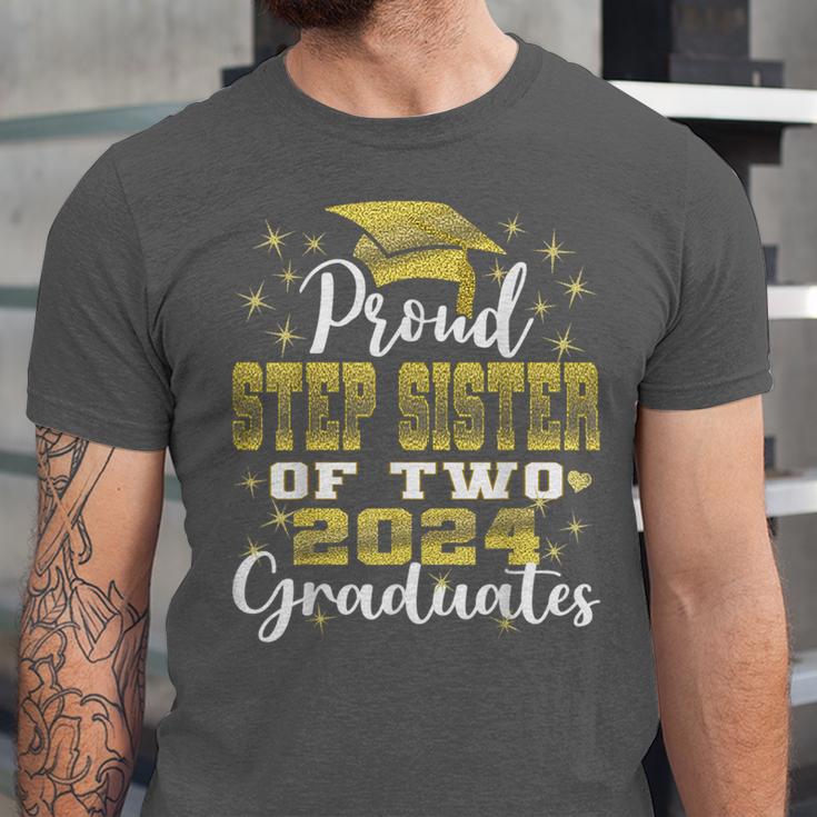 Proud Step Sister Of Two 2024 Graduate Class 2024 Graduation Unisex Jersey T-Shirt