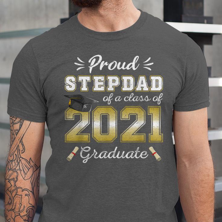 Proud Stepdad Class Of 2021 Graduate Senior 21 Graduation Unisex Jersey T-Shirt