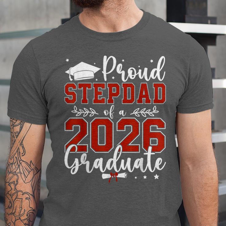 Proud Stepdad Of a Class Of 2026 Graduate For Graduation Unisex Jersey T-Shirt