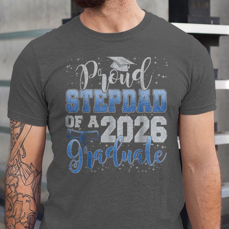 Proud Stepdad Of Senior 2026 Class Of 2026 Graduation Unisex Jersey T-Shirt