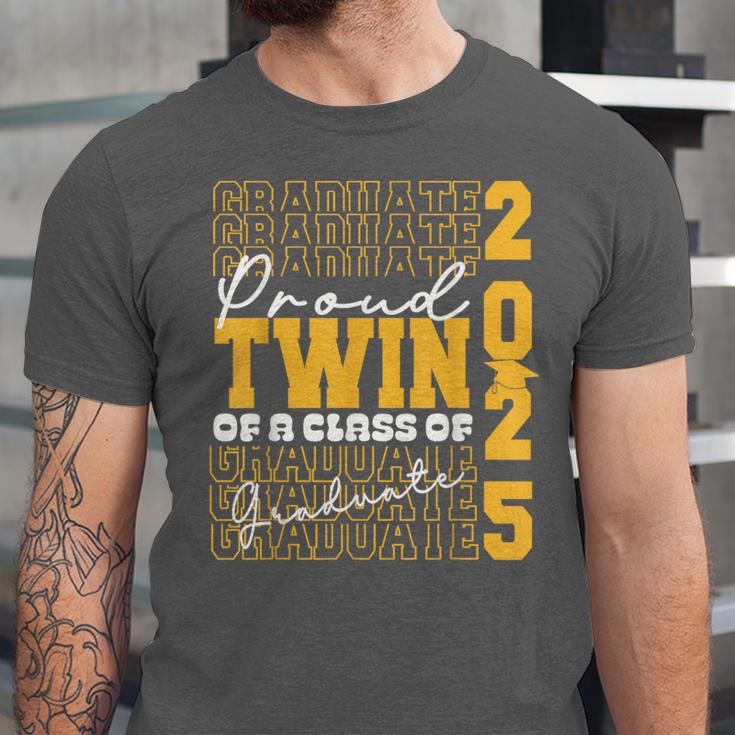 Proud Twin Of a 2025 Graduate Grad Prom Graduation Squad 25 Unisex Jersey T-Shirt