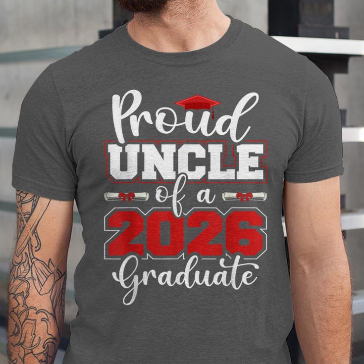 Proud Uncle Of A 2026 Graduate Senior Family Graduation Unisex Jersey T-Shirt