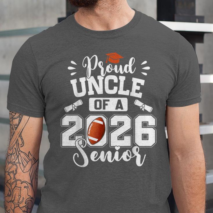 Proud Uncle Of A 2026 Senior Football Graduation Unisex Jersey T-Shirt