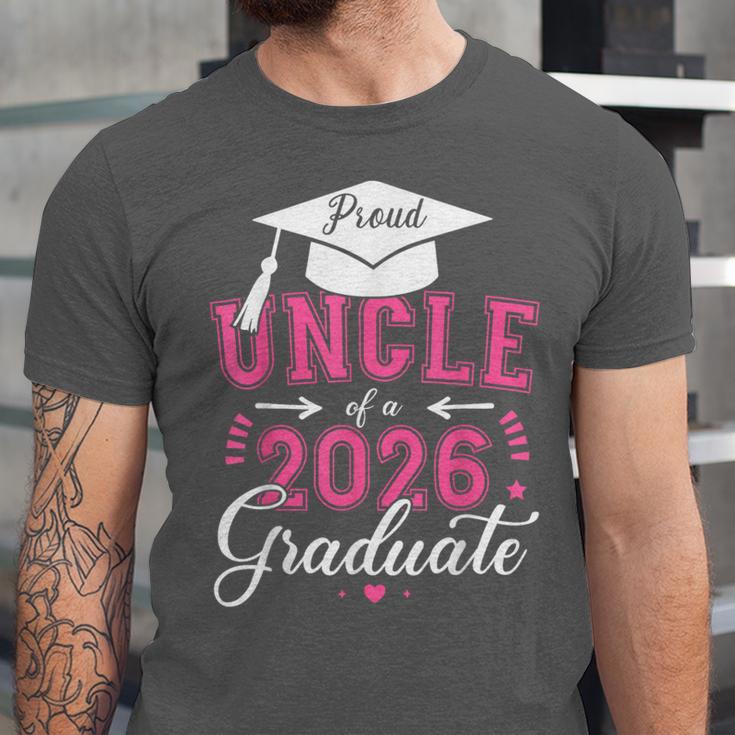Proud Uncle Of a Class Of 2026 Graduate For Graduation Unisex Jersey T-Shirt