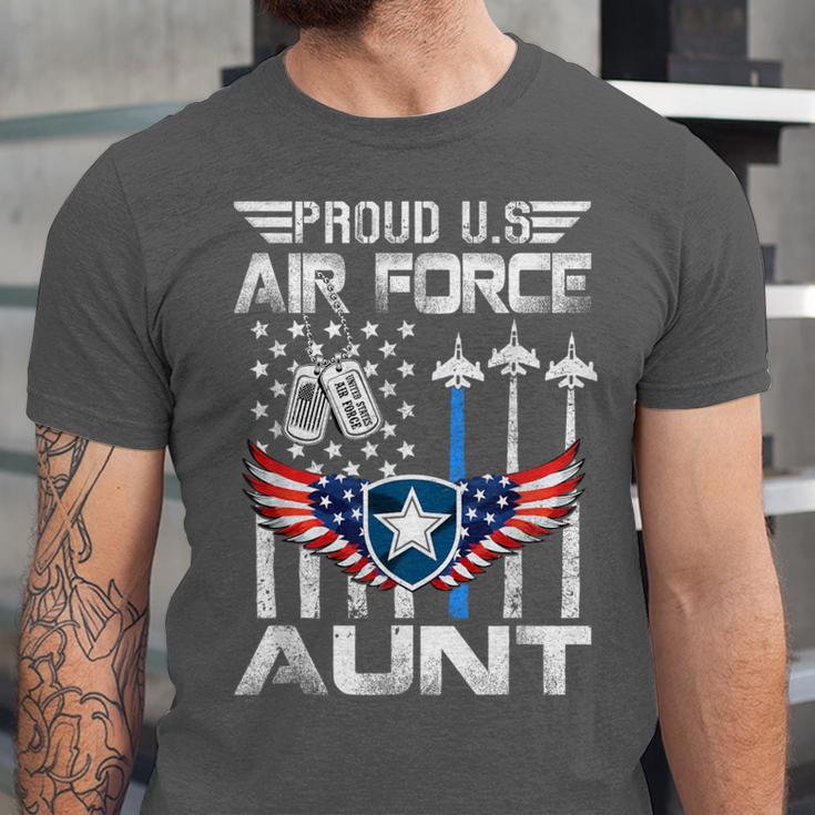 Proud US Air Force Aunt Flag Air Force Graduation Aunt Tee Unisex Jersey T-Shirt