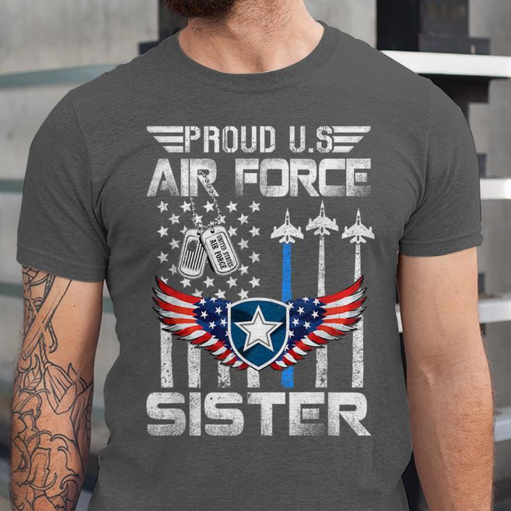 Proud US Air Force Sister Flag Air Force Graduation Sister Unisex Jersey T-Shirt