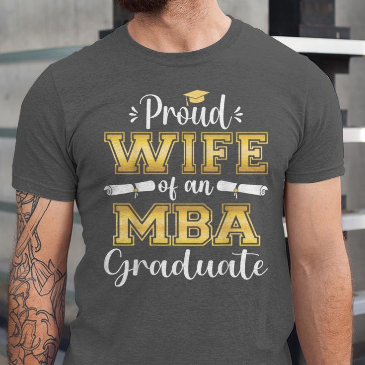 Proud Wife Of 2023 Class MBA Graduate Family Graduation Unisex Jersey T-Shirt