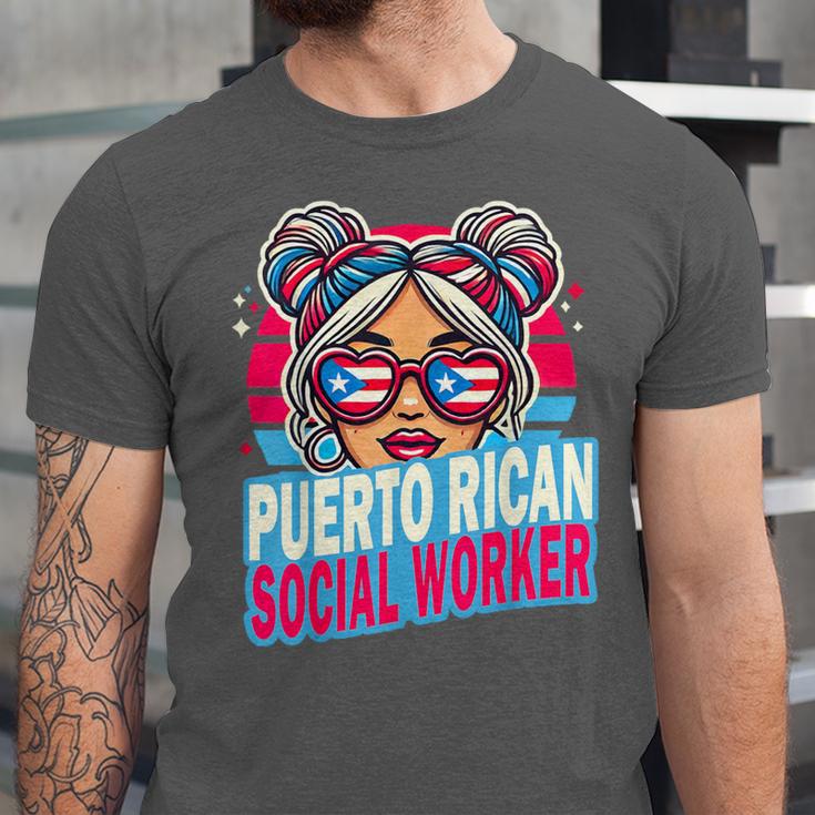 Puerto Rican Latina Social Worker MSW Masters Graduation Unisex Jersey T-Shirt