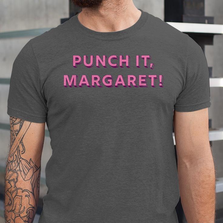 Punch It Margaret Vintage Retro 1980's Nostalgia Unisex Jersey T-Shirt Punch It Margaret Vintage Retro 1980's Nostalgia Unisex Jersey T-Shirt