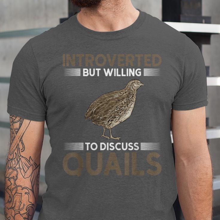 Quail Bird Lover Introvert Quail Unisex Jersey T-Shirt Quail Bird Lover Introvert Quail Unisex Jersey T-Shirt