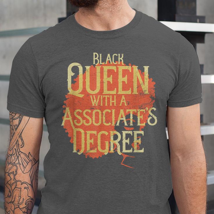 Queen Associate Degree Afrocentric GraduationShirt Unisex Jersey T-Shirt