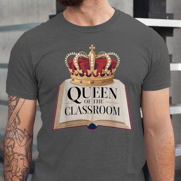 Queen Of The Classroom Appreciation Royal Crown Book Unisex Jersey T-Shirt