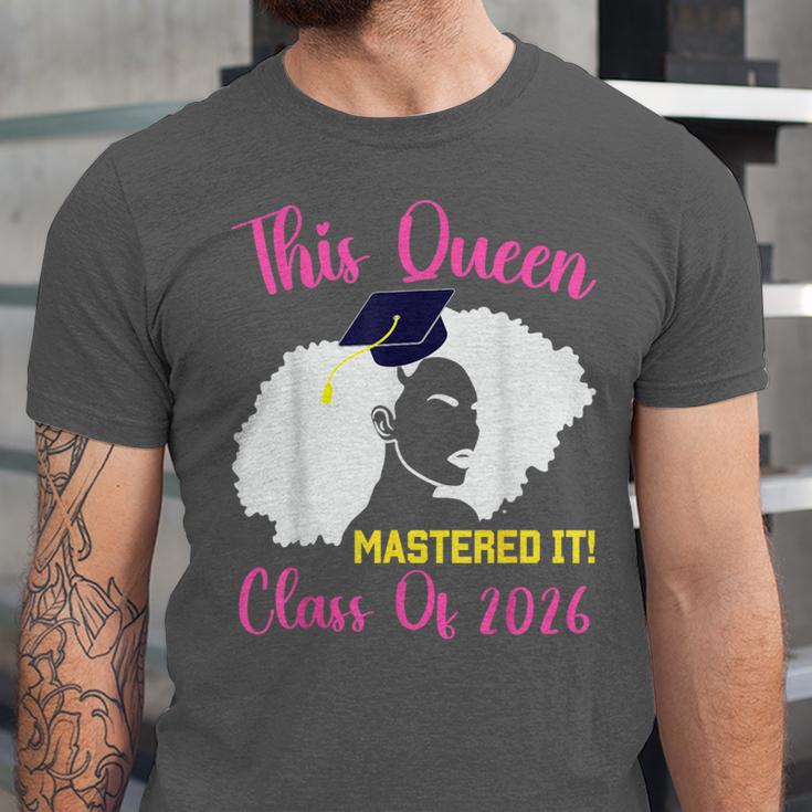 This Queen Mastered It Masters Graduation Class Of 2026 Unisex Jersey T-Shirt