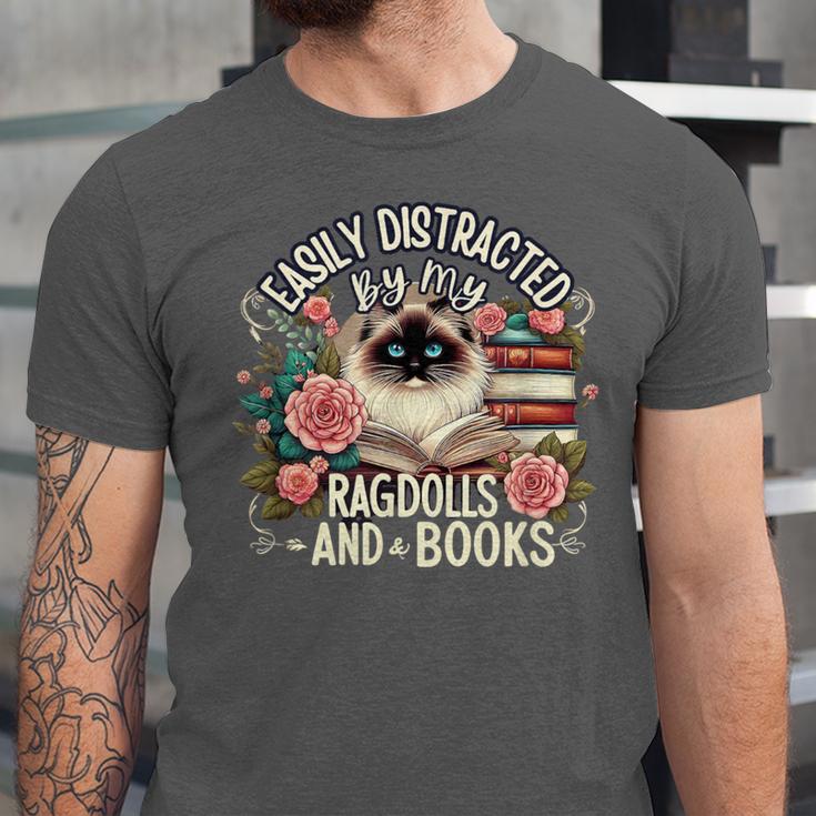 Ragdoll Lover Ragdoll Cat Ragdolls And Books Unisex Jersey T-Shirt