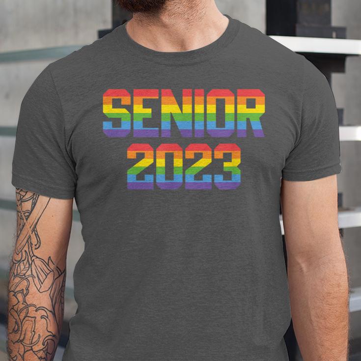 Rainbow LGBT Pride Senior 2023 Graduation Unisex Jersey T-Shirt