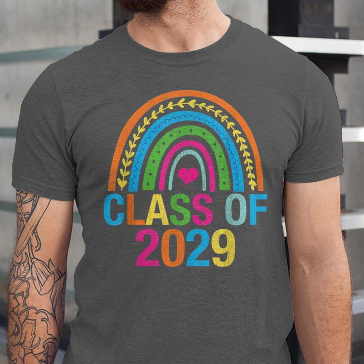 Rainbow Senior 2029 Shirt Class Of 2029 Cute Graduation Unisex Jersey T-Shirt