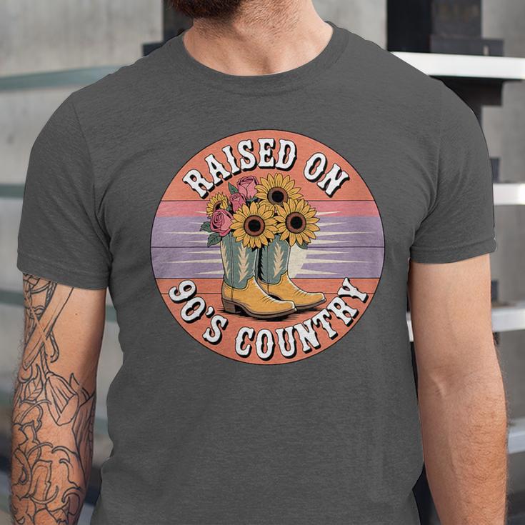 Raised On 90’s Country Women Retro Western Music Nostalgia Unisex Jersey T-Shirt Raised On 90’s Country Women Retro Western Music Nostalgia Unisex Jersey T-Shirt