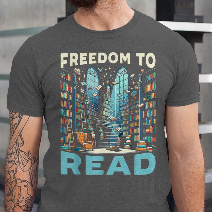 Read Banned Books Bookworm Book Lover Reading Literature Unisex Jersey T-Shirt
