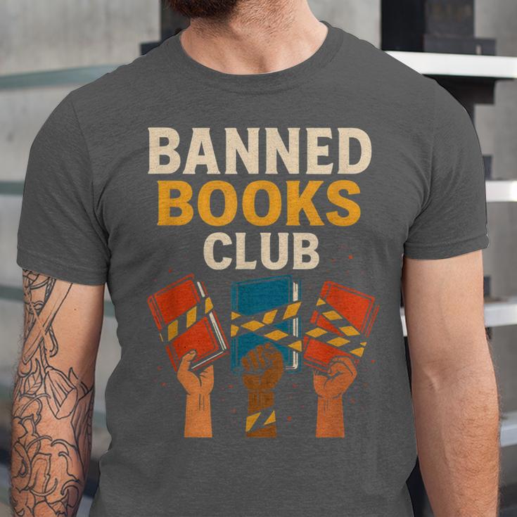 Read Banned Books Club Freely Anti-Censorship Librarian Unisex Jersey T-Shirt