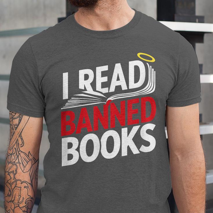 I Read Banned Books Defiant And Bold Unisex Jersey T-Shirt