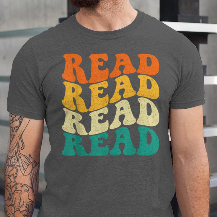 Read Read Read Read Book Lover Reading Bookworm Reader Unisex Jersey T-Shirt