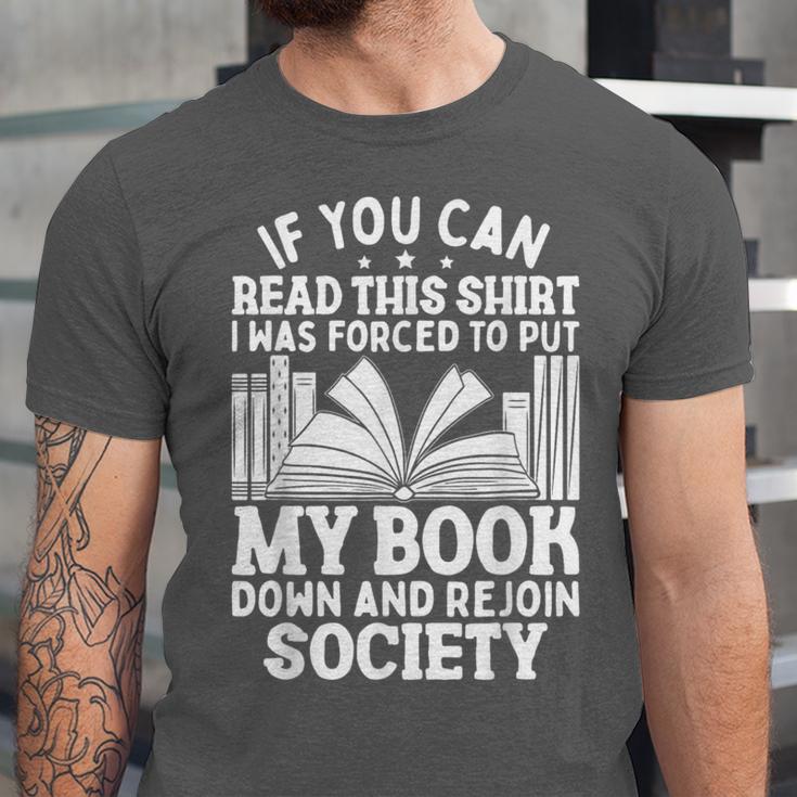 If You Can Read This For Book Lovers Reading Unisex Jersey T-Shirt