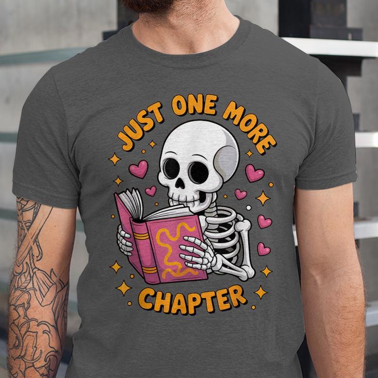 Read Books Lover Bookworm Cute Reading Just One More Chapter Unisex Jersey T-Shirt