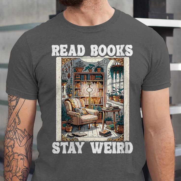 Read Books Stay Weird Book Lover Introvert Book Unisex Jersey T-Shirt Read Books Stay Weird Book Lover Introvert Book Unisex Jersey T-Shirt