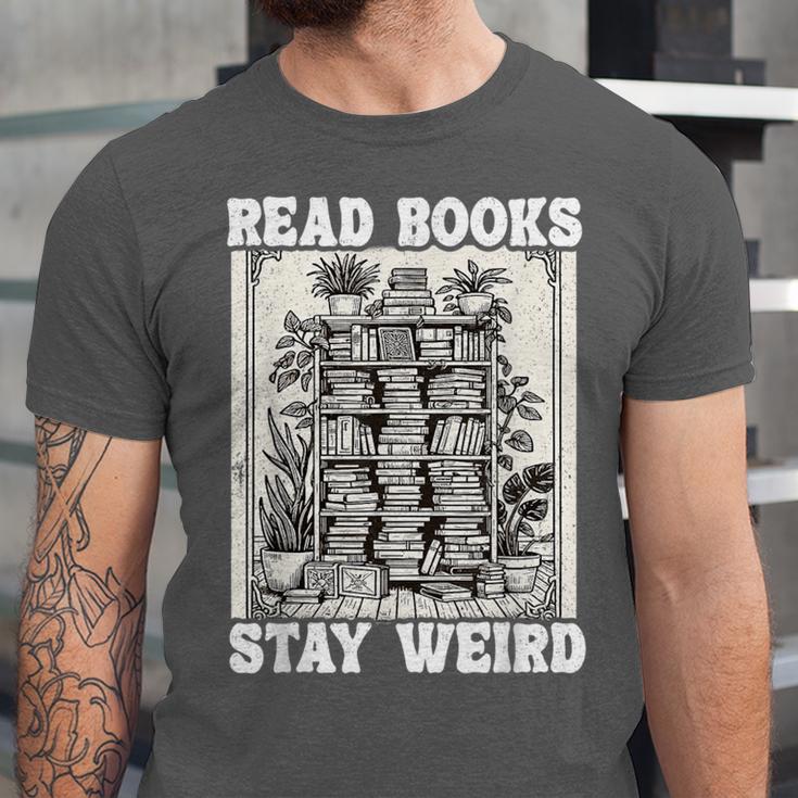 Read Books Stay Weird Introvert Book Lover Book Unisex Jersey T-Shirt Read Books Stay Weird Introvert Book Lover Book Unisex Jersey T-Shirt