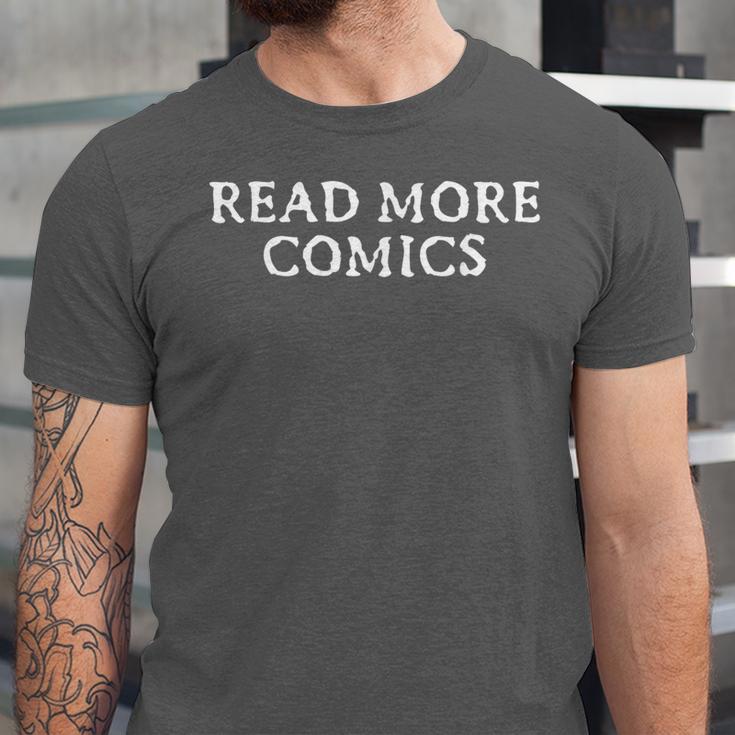 READ MORE COMICS Comic Book Lover Nerd Statement Humor Unisex Jersey T-Shirt