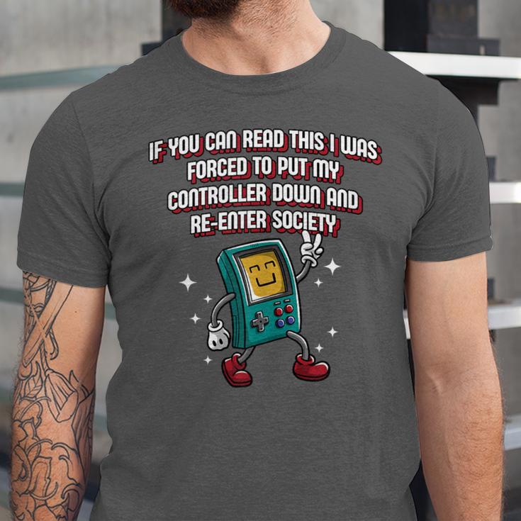 If You Can Read This Gamer Humor Gaming Introvert Unisex Jersey T-Shirt If You Can Read This Gamer Humor Gaming Introvert Unisex Jersey T-Shirt