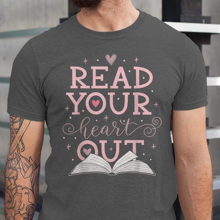 Read Your Heart Out Book Adventures In Pages Unisex Jersey T-Shirt