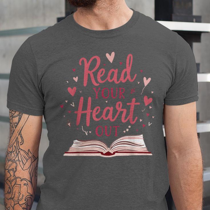 Read Your Heart Out Book Escape Into Stories Unisex Jersey T-Shirt Read Your Heart Out Book Escape Into Stories Unisex Jersey T-Shirt
