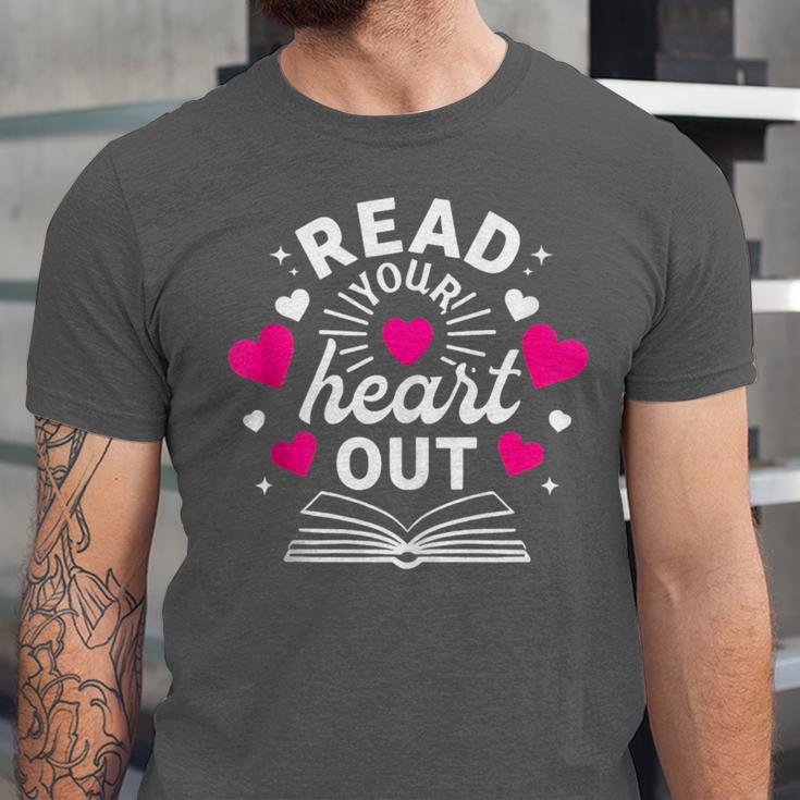 Read Your Heart Out Cute Teacher Women Book Lovers Unisex Jersey T-Shirt Read Your Heart Out Cute Teacher Women Book Lovers Unisex Jersey T-Shirt