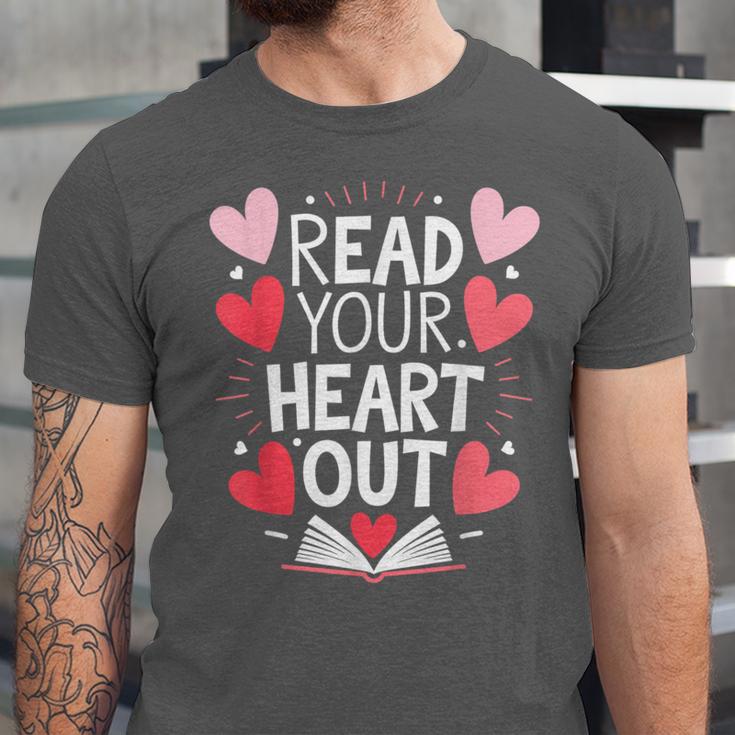 Read Your Heart Out Teacher Reading Book Love Valentines Day Unisex Jersey T-Shirt Read Your Heart Out Teacher Reading Book Love Valentines Day Unisex Jersey T-Shirt