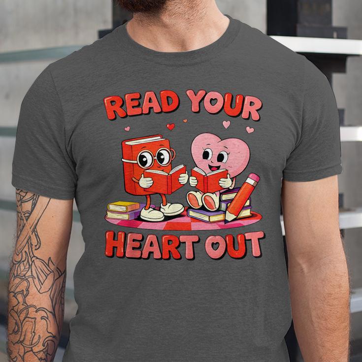 Read Your Heart Out Valentine Reading Book Girl Kid Teacher Unisex Jersey T-Shirt Read Your Heart Out Valentine Reading Book Girl Kid Teacher Unisex Jersey T-Shirt