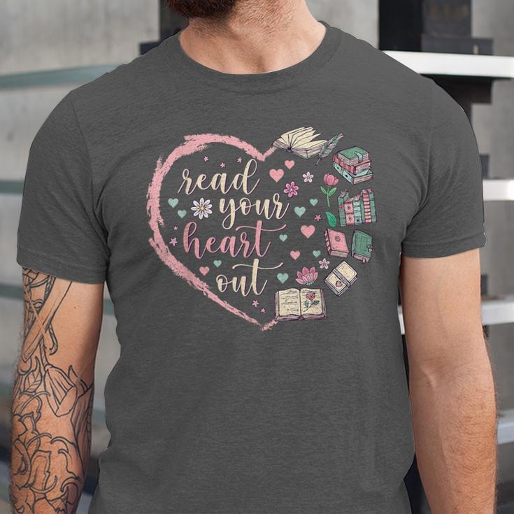 Read Your Heart Out Valentines Teacher Reading Book Lover Unisex Jersey T-Shirt Read Your Heart Out Valentines Teacher Reading Book Lover Unisex Jersey T-Shirt
