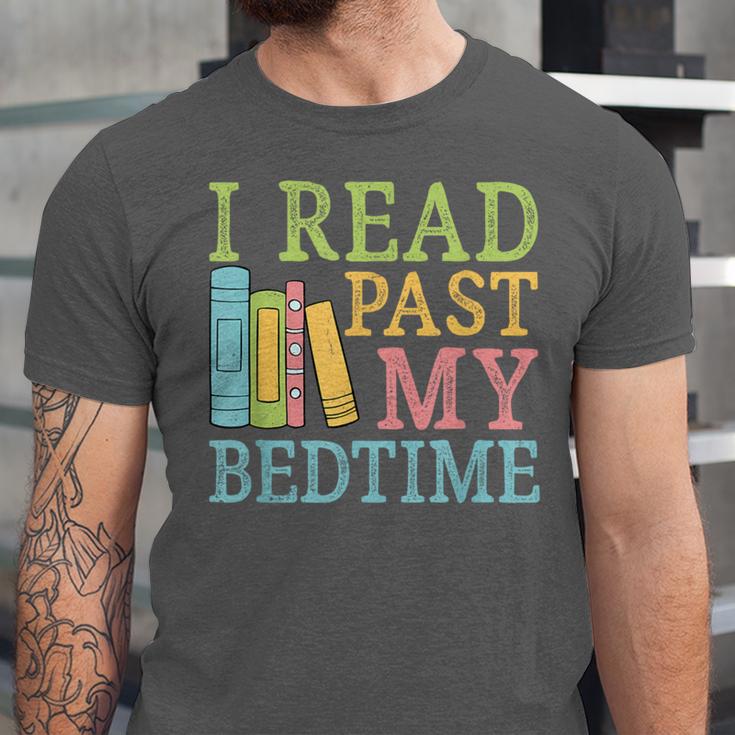 I Read Past My Bedtime Book Quote Humor Unisex Jersey T-Shirt I Read Past My Bedtime Book Quote Humor Unisex Jersey T-Shirt