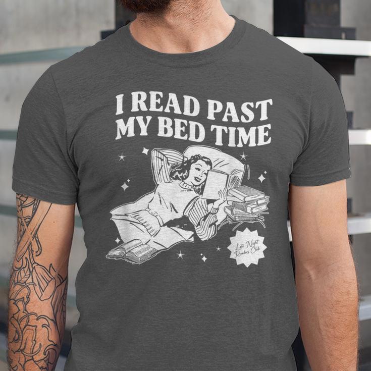 I Read Past My Bedtime Late Night Readers Book Club Unisex Jersey T-Shirt