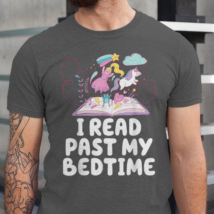 I Read Past My Bedtime Reading Unicorn Book Lover Unisex Jersey T-Shirt I Read Past My Bedtime Reading Unicorn Book Lover Unisex Jersey T-Shirt