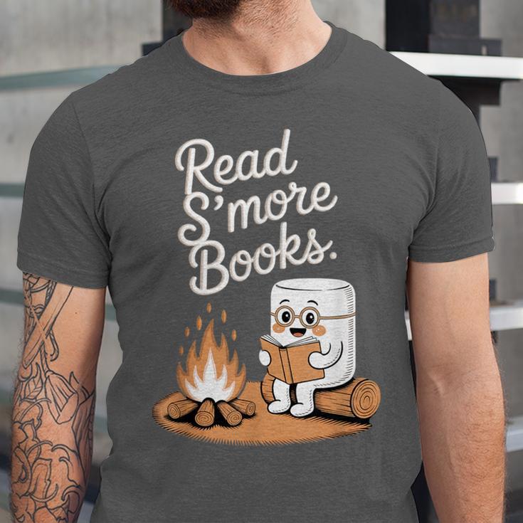 Read S'More Books Camping Outdoors Reading Campfire Smores Unisex Jersey T-Shirt