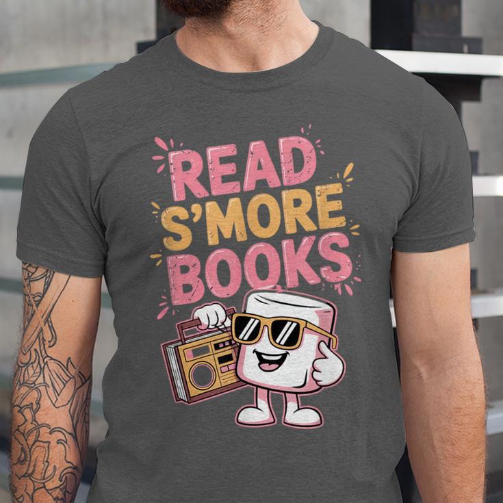 Read S'More Books Camping Outdoors Travel Campfire Smores Unisex Jersey T-Shirt