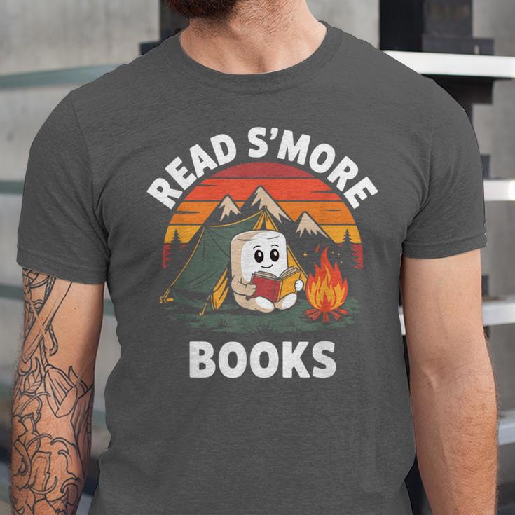 Read S'More Books Cute Campfire Reading Book Lovers Unisex Jersey T-Shirt Read S'More Books Cute Campfire Reading Book Lovers Unisex Jersey T-Shirt