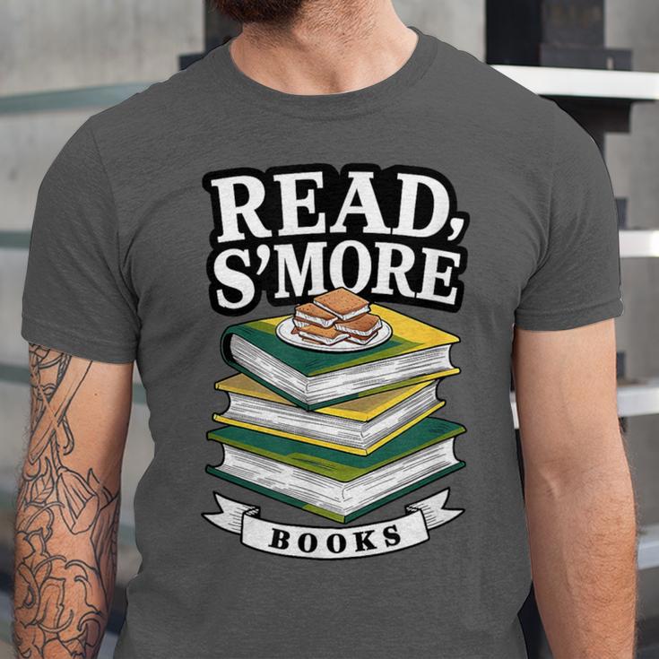 Read S'More Books Marshmallow Reading Smores Unisex Jersey T-Shirt