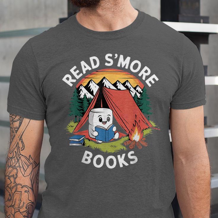 Read S'More Books Reading Camping Smores Kawaii S'Mores Unisex Jersey T-Shirt