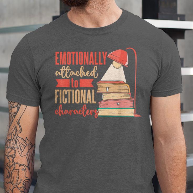 Reader Bookworm Fictional Character Reading Introvert Unisex Jersey T-Shirt