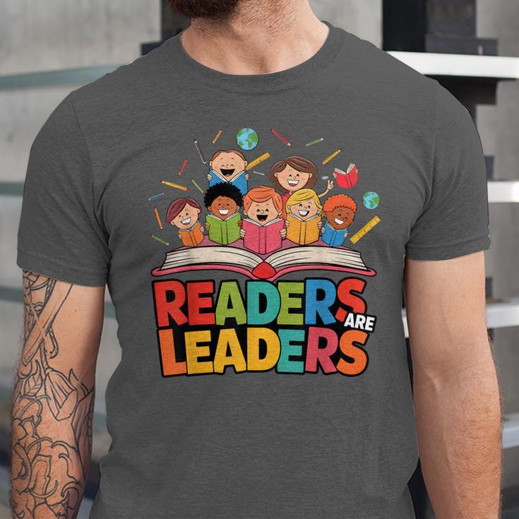 Readers Are Leaders Motivational Reading Book Quote Unisex Jersey T-Shirt
